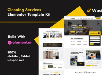 Wasing – Cleaning Services Elementor Template Kit