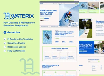 Waterix – Pool Cleaning & Maintenance Service Elementor Kit