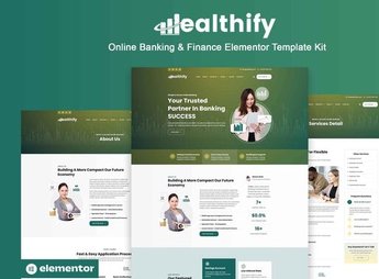 Wealthify – Online Banking & Finance Elementor Pro Template Kit