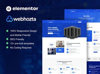 WebHozta – Hosting Service Elementor Template Kit