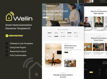 Wellin – Smart Home Automation Elementor Template Kit