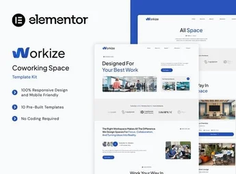 Workize – Coworking Space Elementor Template Kit