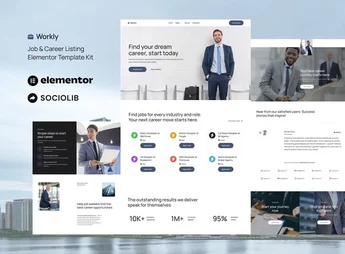 Workly – Job Listing & Career Recruitment Elementor Template Kit