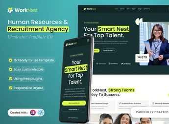 Worknest – Human Resources & Recruitment Agency Elementor Template Kit