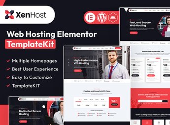 XenHost – Web Hosting Elementor Template Kit
