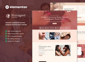 Xtravagant – Beauty Salon Elementor Template Kit
