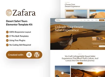 Zafara – Desert Safari Tours Elementor Template Kit