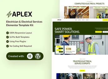 Zaplex – Electrician & Electrical Services Elementor Template Kit