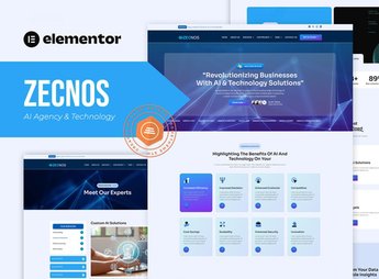 Zecnos – AI Agency & Technology Elementor Template Kit