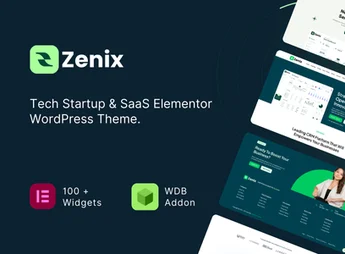 Zenix – Tech Startup & SaaS Elementor WordPress Theme