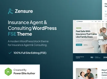 Zensure – Insurance Agent & Consulting Gutenverse FSE WordPress Theme