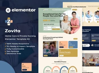 Zovita – Home Care & Private Nursing Elementor Template Kit