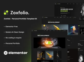 Zoxfolio – Personal Portfolio Elementor Template Kit