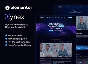 Zynex – Digital Marketing Agency Elementor Template Kit