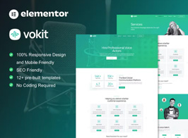 VoKit – Voice Over Services Elementor Template Kit